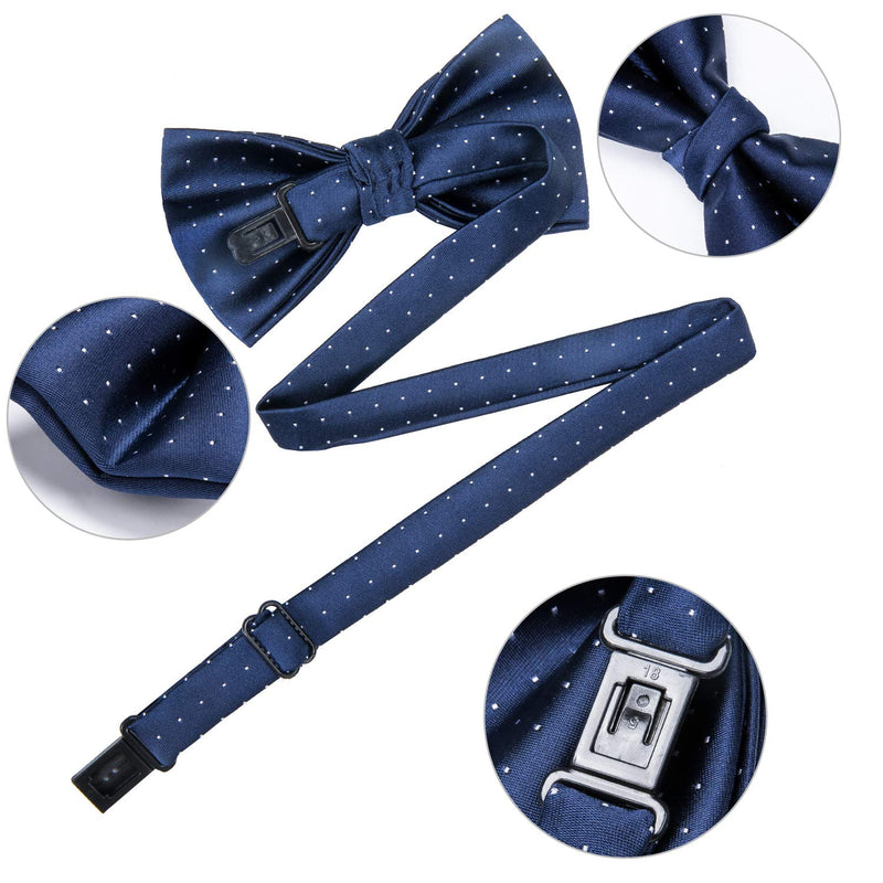 [Australia] - DiBanGu Child Kids Suspenders Bow Tie Set for Men, Y-Shape Elastic Adjuatble Boys Girls Suspenders 01 Blue 