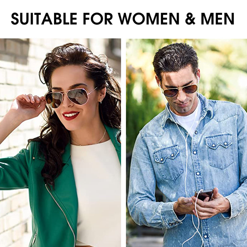 [Australia] - JOOX Polarized Aviator Sunglasses for Women Men, 100% UV Protection Mirrored Lens Metal Frame Gun/Smoke Gradient 58 Millimeters 