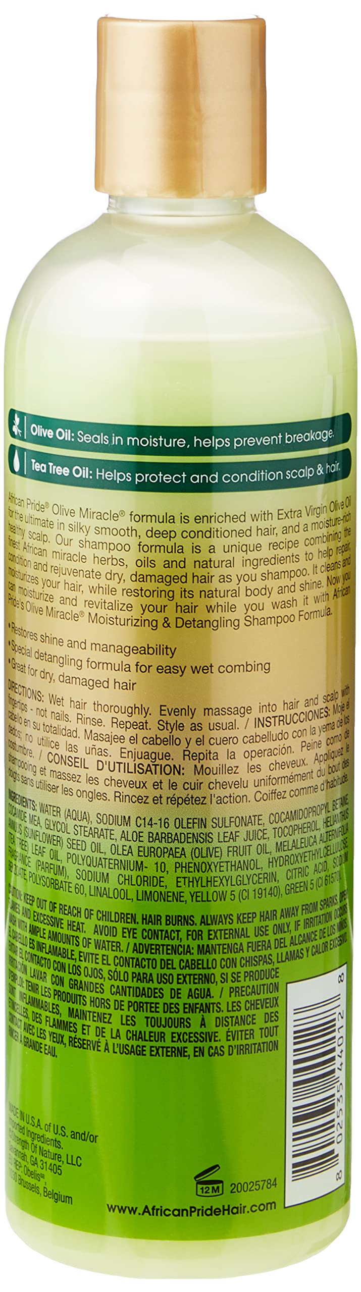 [Australia] - African Pride Olive Miracle Anti-Breakage 2 in 1 Shampoo and Conditioner 355 ml/12 fl.oz 