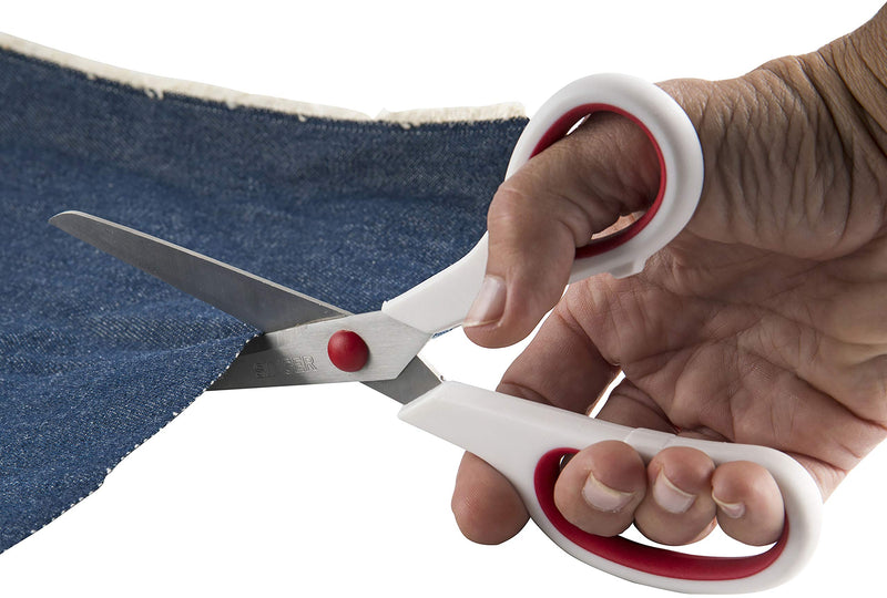 [Australia] - SINGER Fabric Scissors with Comfort Grip, 1-pack, Red & White 
