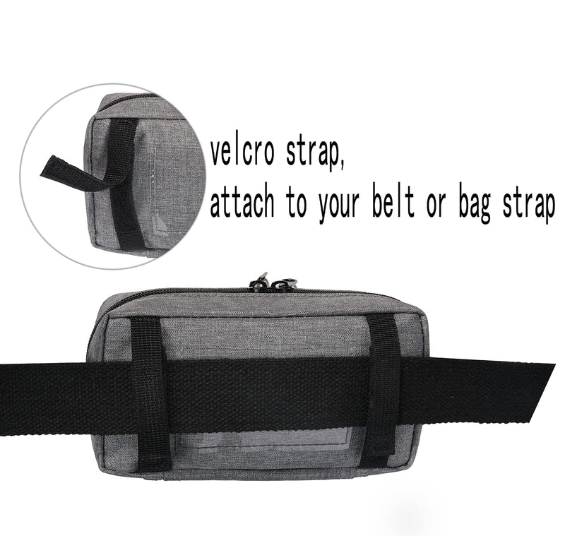 [Australia] - Insulin Cooling Case Pack,Travel Medicine Organizer,Portable Diabetic Supplies Cooler Handy Bag Pouch with 2 Ice Gel Pack (Grey) Grey 