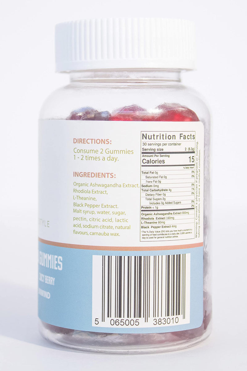 [Australia] - Suave Moss Lifestyle | Ashwagandha and L-Theanine Gummies with Rhodiola and Black Pepper Extract. 60 Gummies. 