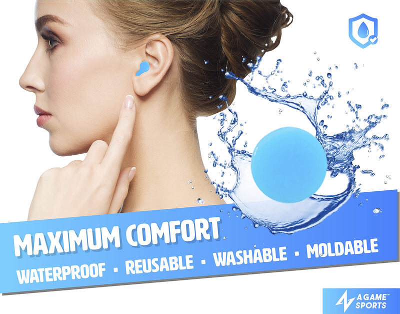 [Australia] - 7 Pairs Reusable Silicone Ear Plugs for Sleeping | Waterproof Swimming Plugs Noise Cancelling, 32dB NNR Noise Reduction, Sound Blocking Earplugs for Shooting Range, Concerts, Motorcycles, Snoring 