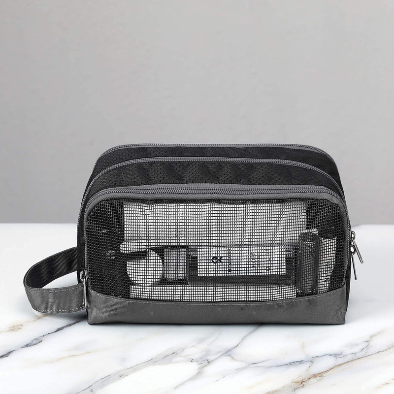 [Australia] - Travel Toiletry Bag Nylon, Gonex Dopp Kit Shaving Bag Toiletry Organizer Black 