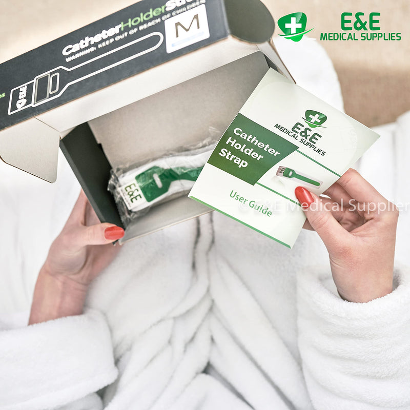 [Australia] - E&E Medical Supplies Urinary Catheter Leg Holder Strap, Catheter Leg Strap, Anti Slip Tape, Perfect Urinary Catheter Strap (Medium 5pcs Pack) Medium 5pcs Pack 