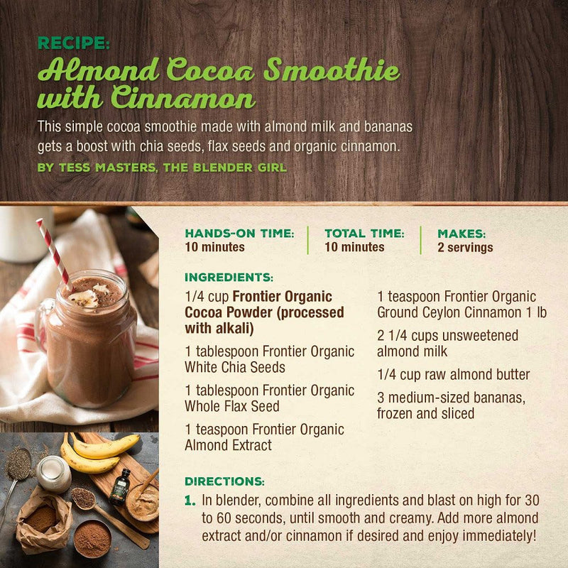 [Australia] - Frontier Co-op Cinnamon Powder, Ceylon, Certified Organic, Kosher, Non-irradiated, Bulk Bag, Sustainably Grown, Cinnamomum Verum J. Presl, Original Version, ,Mildly Sweet and Spicy, 16 Oz 