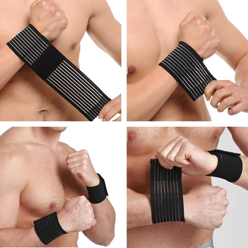[Australia] - 2 Pack Tennis Wrist Support,Wrist Bands for Working Out,Adjustable Carpal Tunnel Wrist Brace,Lightweight Wrist Wraps,Sweat Wristband Support for Men,Suitable for Various Fitness Sports Occasions 