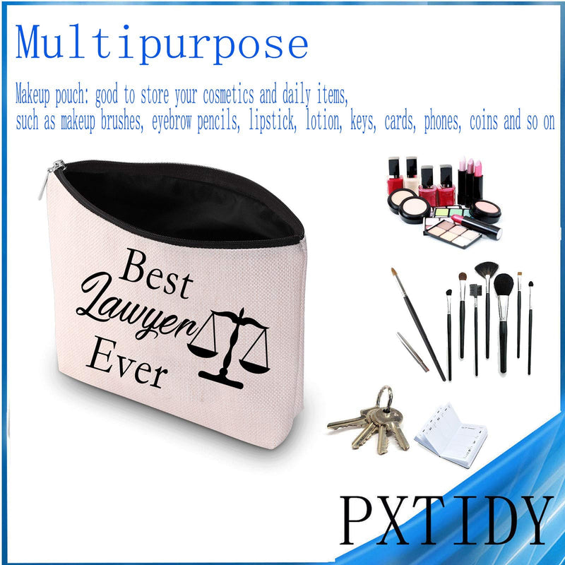 [Australia] - PXTIDY Scales of Justice Lawyer Gifts Best Lawyer Ever Makeup Bag Law Judge Lawyers Bags for Women Lawyers Makeup Bag Thank You Gifts For Lawyers (beige) beige 