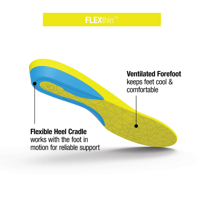 [Australia] - Superfeet FLEX - Comfort Foam Insoles for Workout Shoes 5.5-7 Men / 6.5-8 Women Bolt 