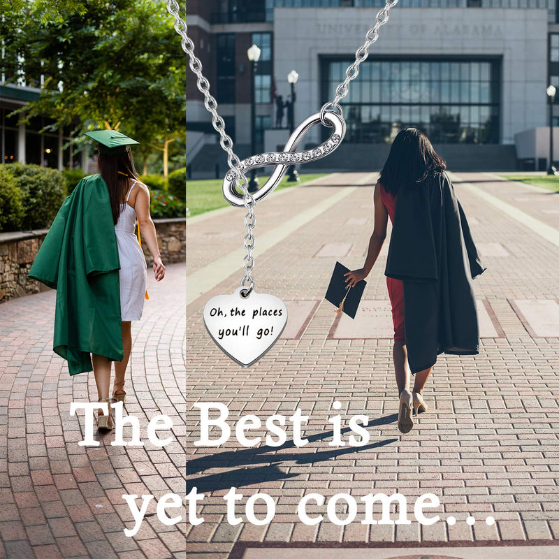 [Australia] - BLEOUK Class of 2020 Gradute Gift Oh The Place You’ll Go Lariat Y Necklace Graduation Gift High School Colleage Graduate Gift Adult Encouragement Jewelry Oh the place Y-ne 