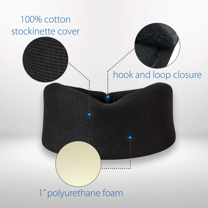 [Australia] - Core Products Foam Cervical Collar, Black - 2" 2 inch 