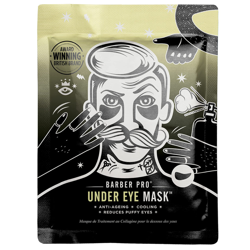 [Australia] - BARBER PRO Under Eye Mask for Men with Activated Charcoal & Volcanic Ash | 3 Applications | Anti-Aging, Cooling, Reduces Puffy Eyes | Under Eye Masks | Eye Masks for Puffy Eyes | 
