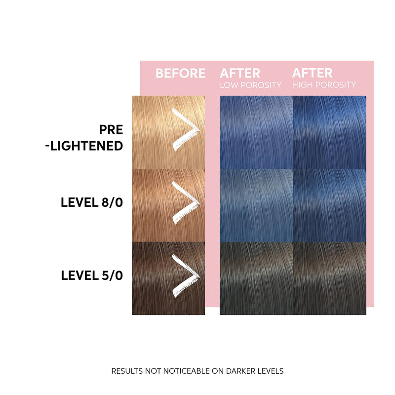 [Australia] - Wella Professional Color Fresh Mask | Temporary Colour Refresh Treatment | Semi-Permanent Hair Dye | Wash Out Colour Blue 