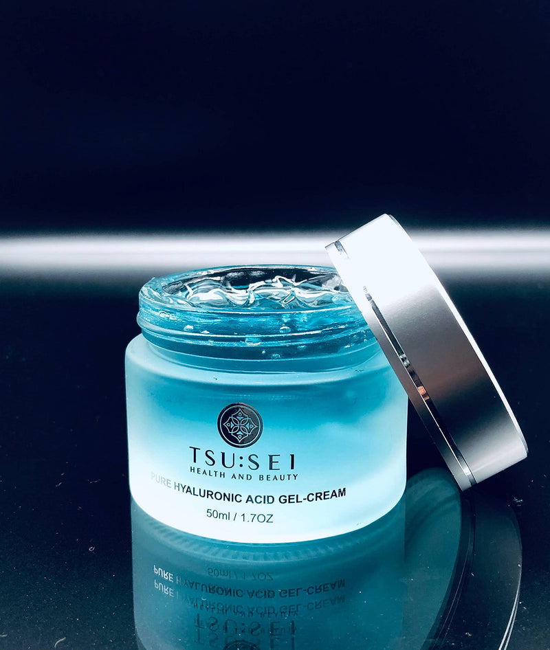 [Australia] - Organic Pure Hyaluronic Acid Gel Cream for Women by TSU:SEI. Hyaluronic Acid with 3 Different Weight Molecules. Anti Wrinkle, Anti Aging Face Moisturizer. 50ml. ALL NATURAL. Cruelty Free Skin Care. 