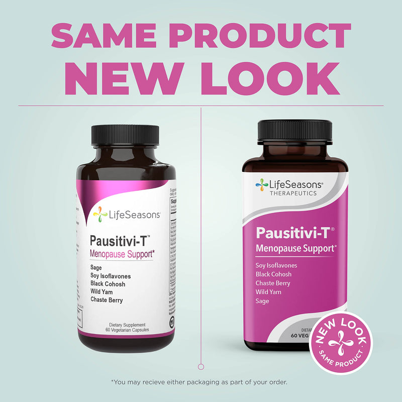 [Australia] - LifeSeasons - Pausitivi-T - Menopause Relief Supplement - Natural Support for Hot Flashes, Hormone Balance and Night Sweats - Contains Black Cohosh and Soy Isoflavones - 60 Capsules 