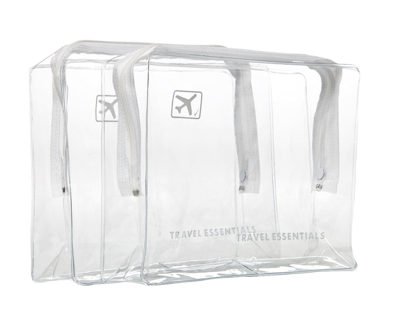 [Australia] - 2 x Holiday Travel Clear Plastic Bottles Packs - 10 x 100 ml Bottles & 2 x Clear Bags 