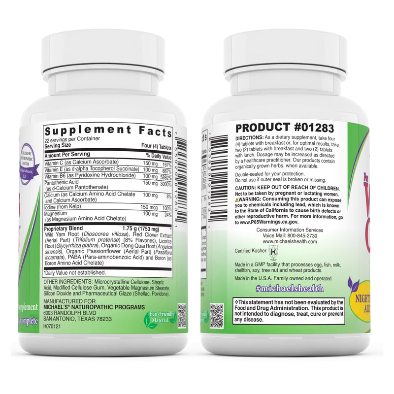 [Australia] - Michael's Naturopathic Programs For Women's Changes - 90 Vegan Tablets - Excellent for Peri-Menopausal and Menopausal Women - Vegetarian, Kosher - 22 Servings 90 Tablets 