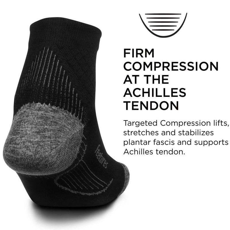 [Australia] - Feetures Plantar Fasciitis Ultra Light Quarter Sock Large Black 