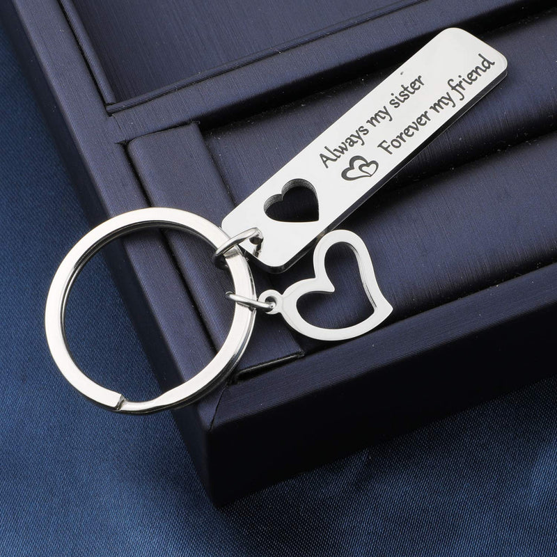 [Australia] - G-Ahora BFF Jewelry Gift for Sister Graduation Birthday Gift Keychain Keyring for gifls Sister Jewelry (KN-Always My Sister Forever My friend-20190619) 