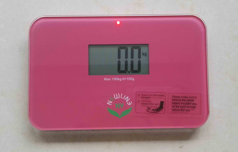 [Australia] - NewlineNY Auto Step On Super Mini Travel Bathroom Scale, 5.25" x 8.5" SBB0638SM (Strawberry Ice) Strawberry Ice 