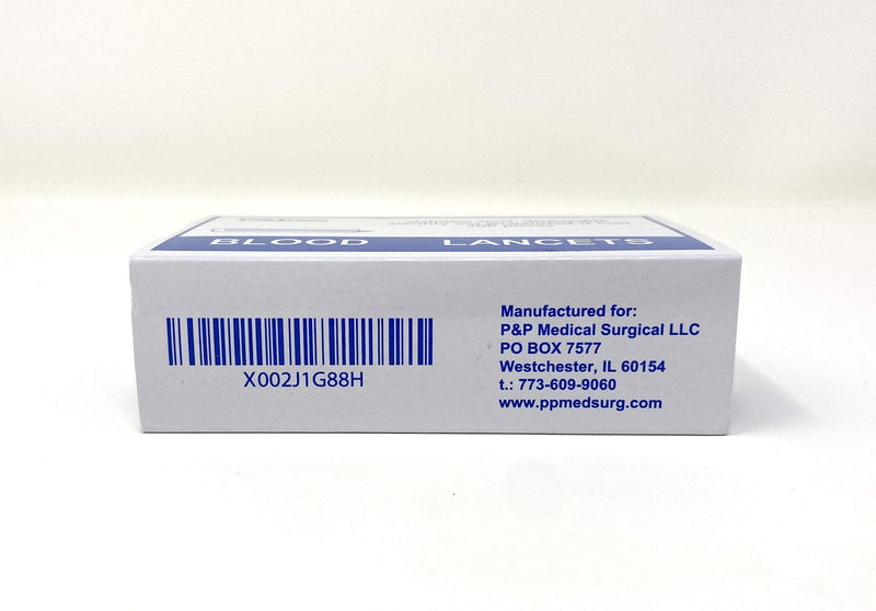 [Australia] - Disposable Stainless Steel Lancets Individually Foil Wrapped by P&P MEDICAL SURGICAL Box of 200 