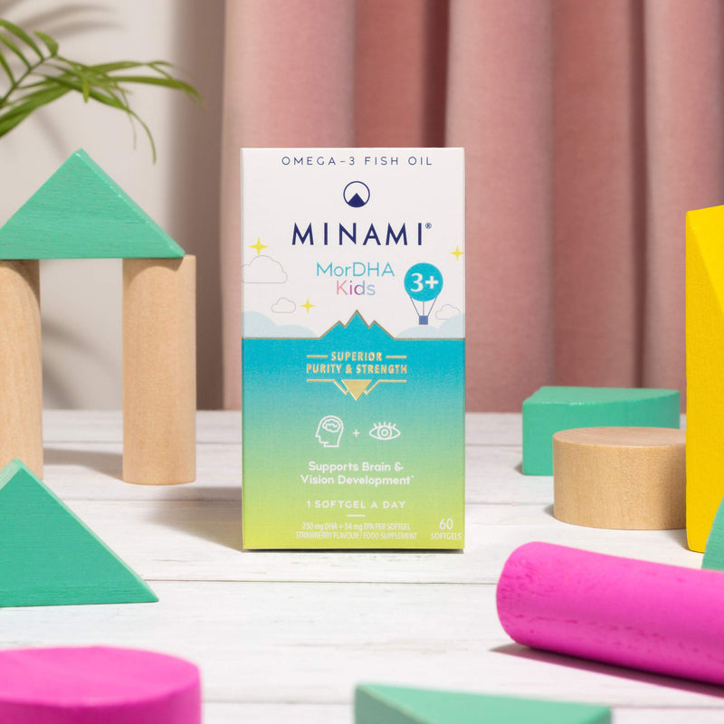 [Australia] - Omega 3 Fish Oil Supplement - Minami - MorEPA Kids 3+ with high Concentration of EPA, DHA & Vitamin D - Supports Childrens Brain and Vision Development - 60 Softgels 