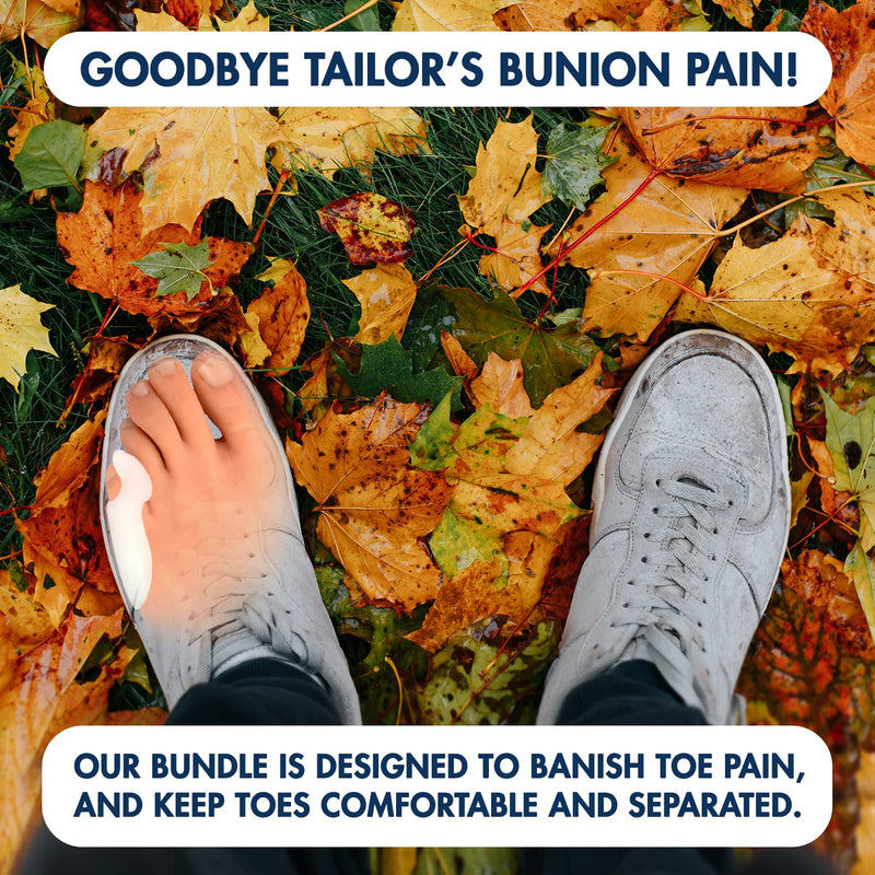 [Australia] - Dr. Frederick's Original Tailor's Bunion Pain Relief Bundle - 6 Bunion Shields with Spacers - Plus 6 Soft Gel Bunionette Pads - Protector - Wear with Shoes 