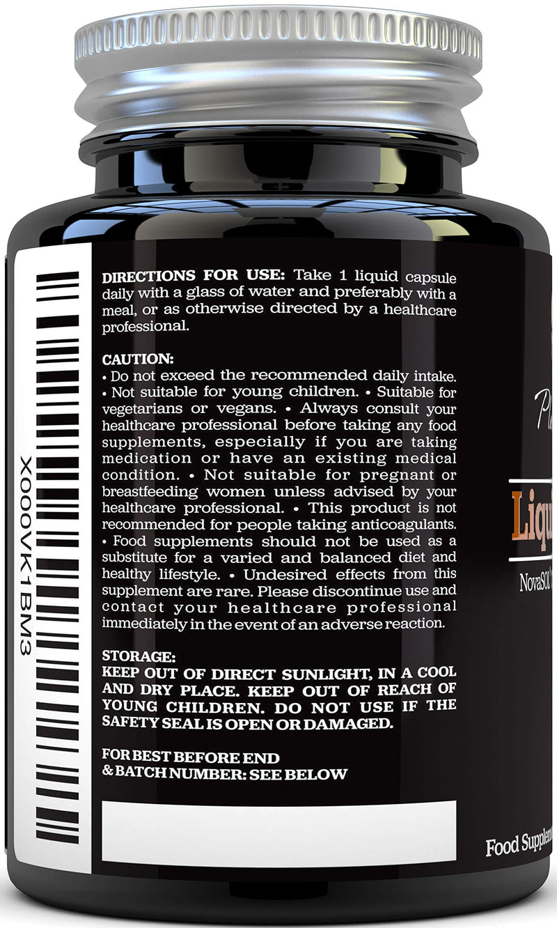 [Australia] - Turmeric Curcumin Capsules (Liquid) with Vitamin D | 185 More Bioavailability NovaSOL� Curcumin | High Strength Vegetarian Premium Liquid Turmeric Curcumin not Tablets Made in The UK 