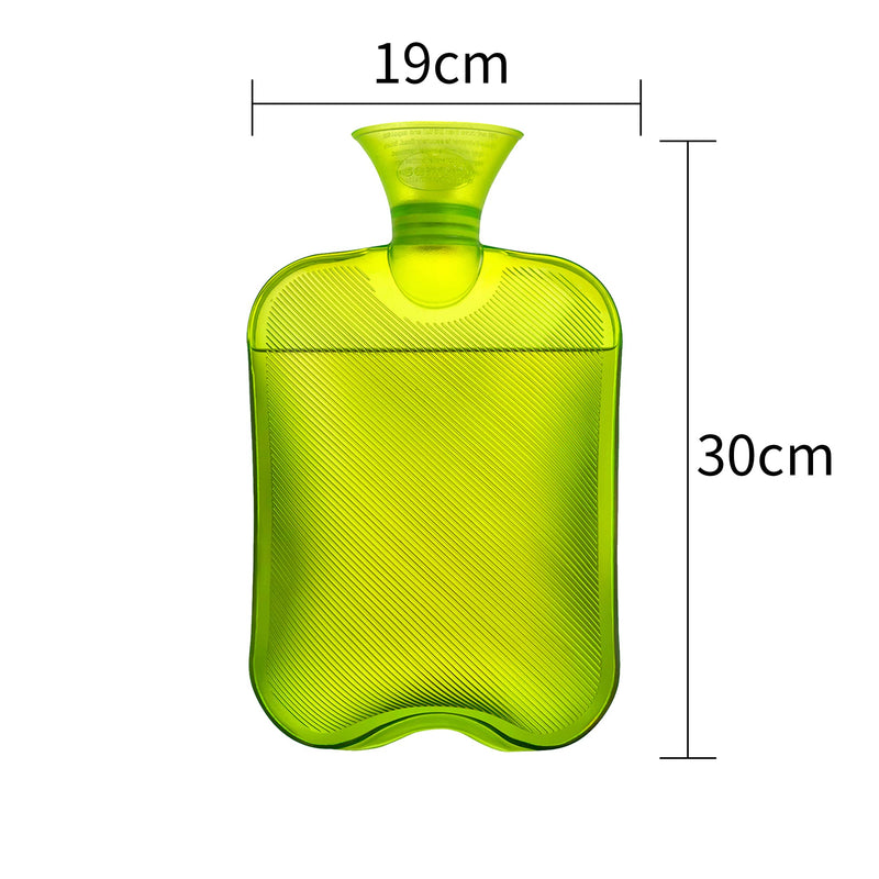 [Australia] - Samply Hot Water Bottle with Knitted Cover, 1.8L Hot Water Bag for Hot and Cold Compress, Hand Feet Warmer, Neck and Shoulder Pain Relief, Gray 2L 