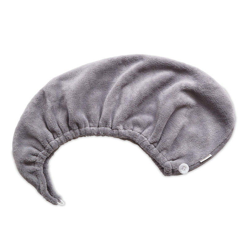 [Australia] - MICRODRY Ultra Absorbent Quick Drying SoftLoft Hair Wrap Towel / Hair Turban, Grey 