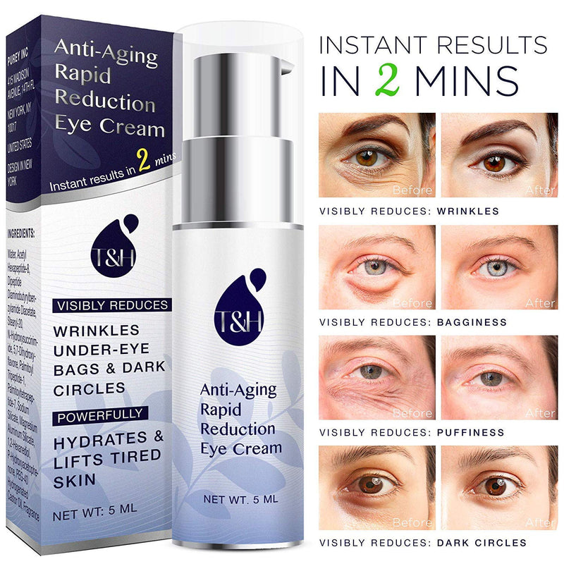 [Australia] - Anti-Aging Rapid Reduction Eye Cream - Under Eye Rapid Reduction Cream - Visibly Reduce Under-Eye Bags, Wrinkles, Dark Circles, Fine Lines (0.33 oz) 0.34 Fl Oz (Pack of 1) 