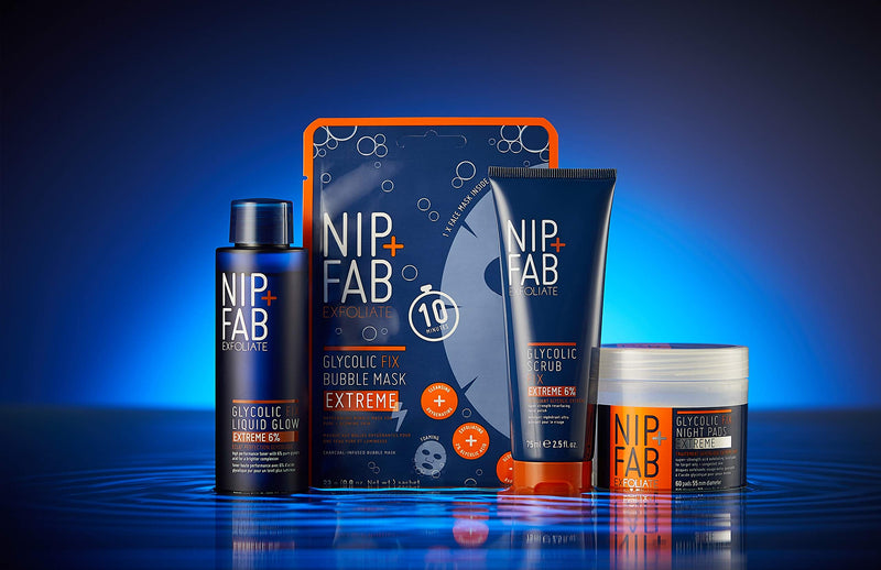 [Australia] - Nip + Fab Glycolic Acid Fix Face Scrub Extreme with Salicylic Acid, Aloe Vera AHA/BHA Exfoliating Facial Cleanser Polish for Refining Pores Skin Brightening, 75 ml single 