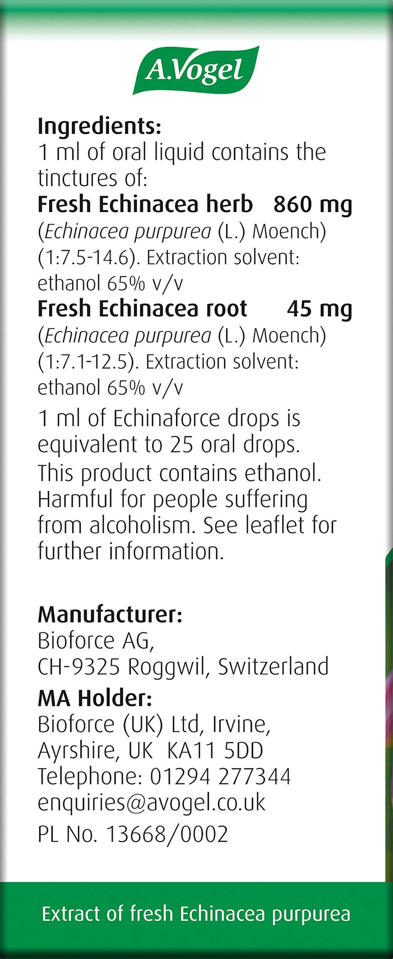 [Australia] - A.Vogel Echinaforce Echinacea Drops | Relieves Cold & Flu Symptoms by Strengthening The Immune System (100 ml) 