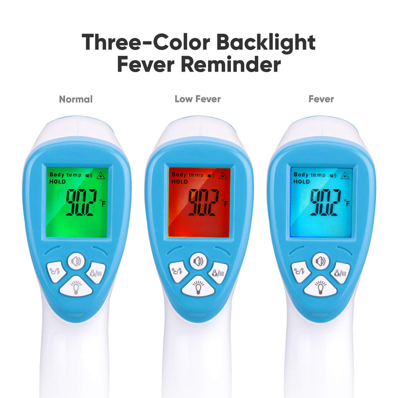 [Australia] - Infrared Digital Professional Thermometer, Non-Contact Touchless Forehead Thermometer for Adults and Kids, Accurate Instant Readings with Fever Alarm, Memory Recall and 3 in 1 Digital LCD Display 