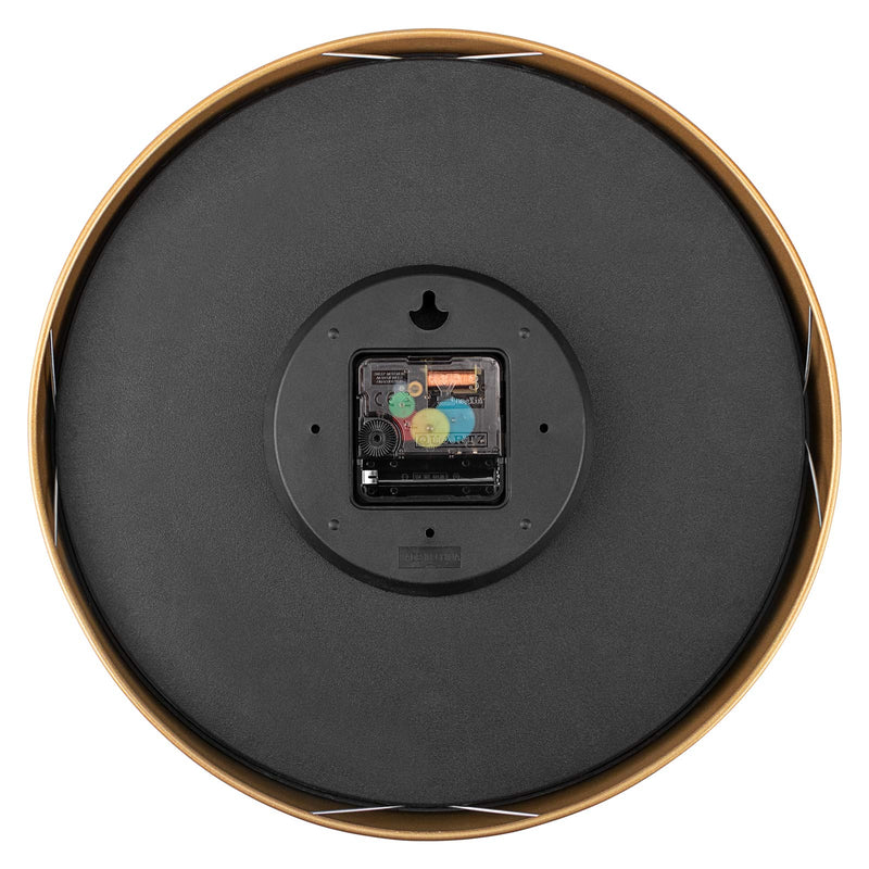[Australia] - Foxtop Gold Wall Clock Modern 12 Inch Silent Non-Ticking Battery Operated Round Quartz Clock for Living Room Kitchen Bedroom Home Office Decor 