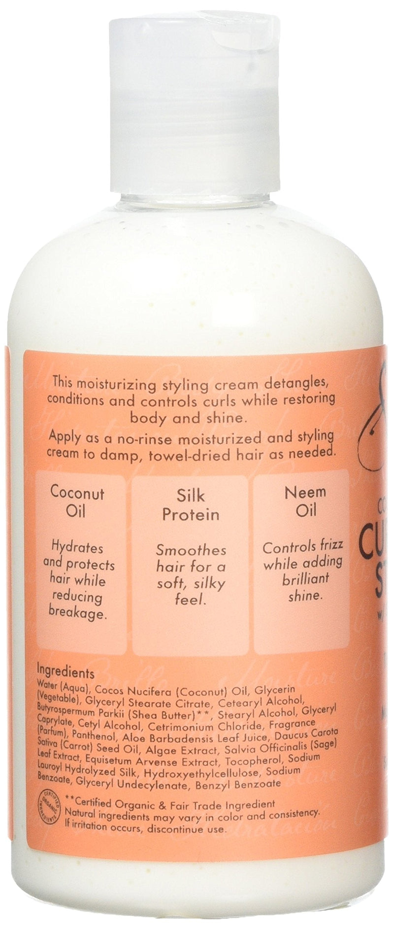 [Australia] - Shea Moisture Coconut & Hibiscus Curl and Shine Milk, with Silk Protein and Neem Oil, to Moisturise and Curl Define for Thick, Curly Hair 254 ml 254 ml (Pack of 1) 