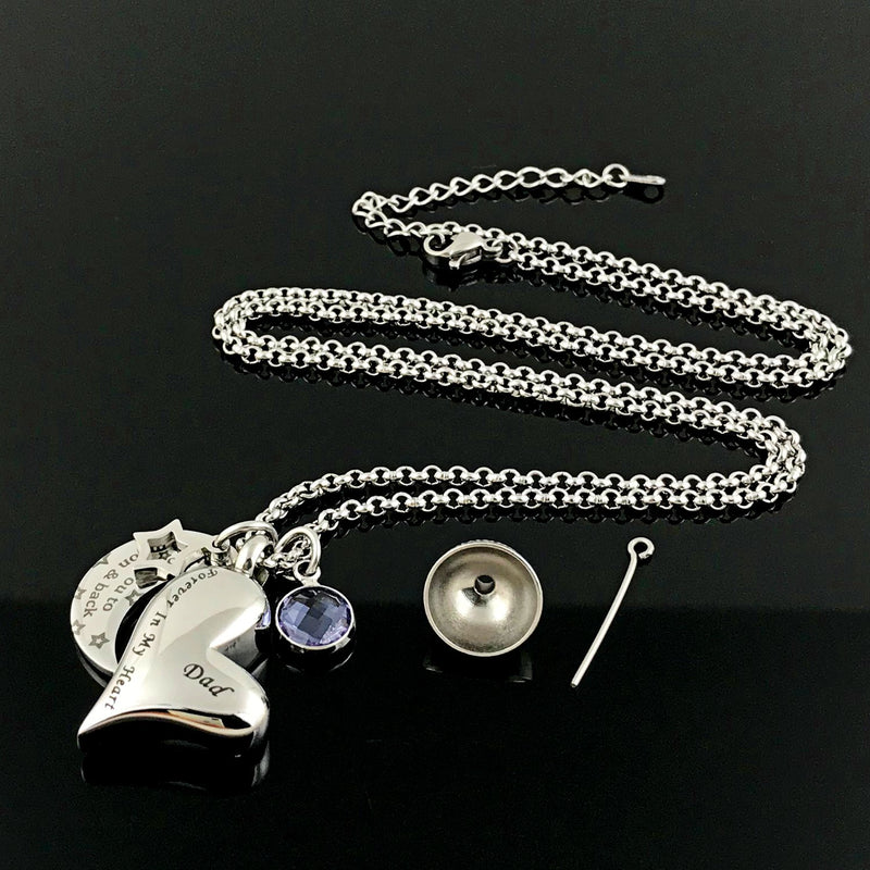 [Australia] - YOUFENG Urn Necklaces for Ashes I Love You to The Moon and Back for Dad Cremation Urn Locket Birthstone Jewelry February urn necklace 