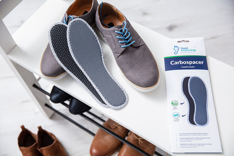 [Australia] - Carbospacer Odour Busting Shoe Insoles by Foot Morning, Carbon-Activated Shoe Inserts for Men and Women, Odour Absorbing Technology (38 EUR / 5 L UK) 38 EUR / 5 L UK 