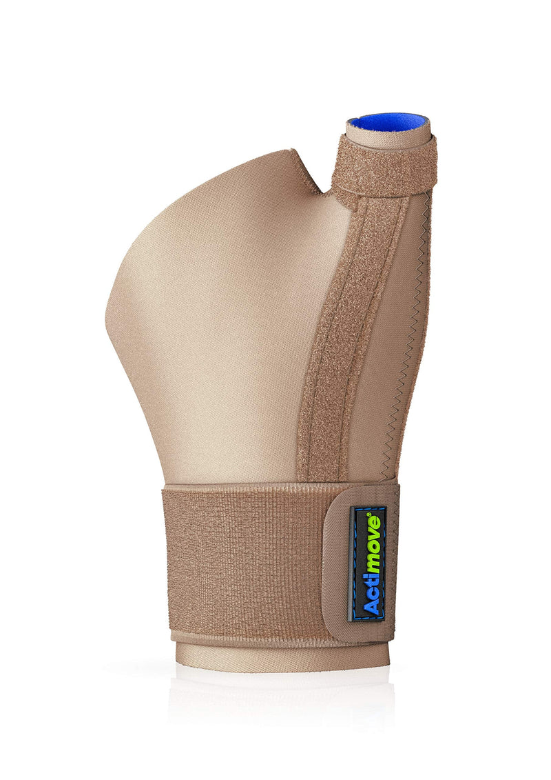 [Australia] - Actimove - Sports Edition - Thumb Stabiliser - for Pain Relief & Support - Latex and Neoprene Free (Beige, Small/Medium) Beige 