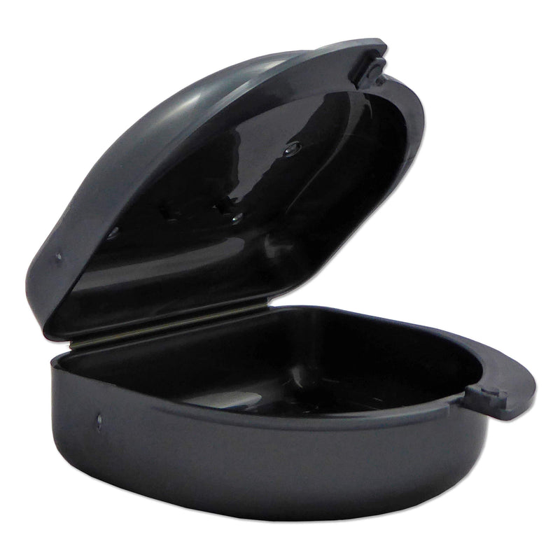 [Australia] - 2 x Gum Shield Case - Mouthguard Box for Ortho Retainers, Sports Dental Appliances, Dentures & More (Blue & Dark Grey) Blue & Dark Grey 