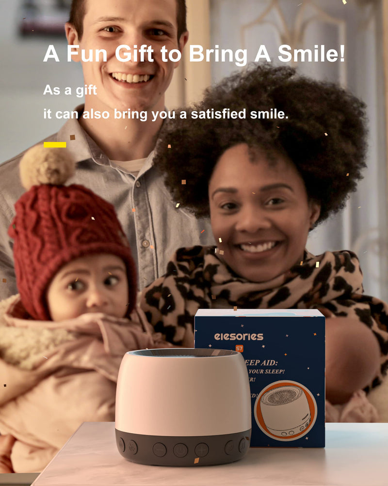 [Australia] - elesories White Noise Machine, Sound Machine with13 Non Looping Natural Soothing Sounds for Adults Baby Sleeping, Also Be Used as a Multifunctional Speaker for Home, Office Privacy | Nursery | Travel 