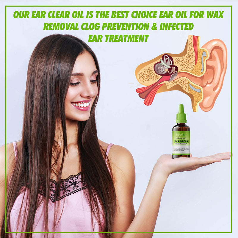 [Australia] - Organic Ear Oil for Ear Infections - Natural Eardrops for Infection Prevention, Swimmer's Ear & Wax Removal - Kids, Adults, Baby, Dog Earache Remedy - with Mullein, Garlic, & Calendula 