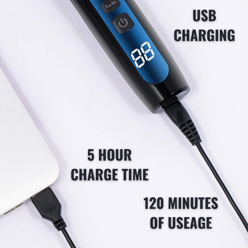 [Australia] - BarberBoss Professional Hair Clippers for Men Kids Family, Waterproof Hair Trimmer Cordless Rechargeable Led Display Three Speed Adjustment Electric Ceramic Blades Hair Clippers Beard Trimmer Cordless 