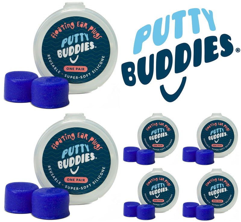 [Australia] - Ear Band-It Ultra Swimming Headband with Putty Buddies earplugs - 6 Pair Soft Silicone Premium Ear Plugs - The Best Swim Headband and Earplugs - Doctor Recommended Blue Medium (ages 2 to 8yrs) 