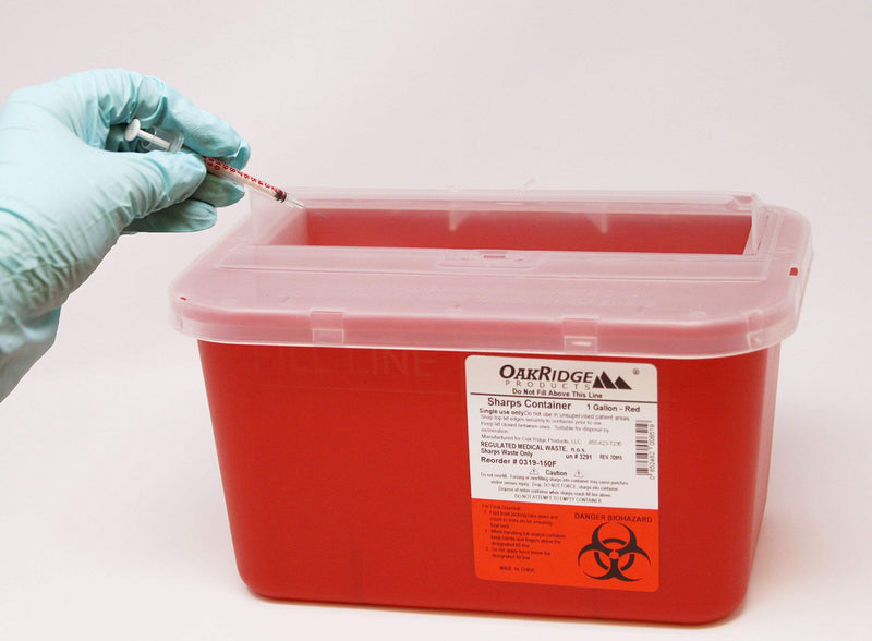 [Australia] - One Gallon Sharps Containers with Pop Up Lid (Two Pack) by Oakridge Products 