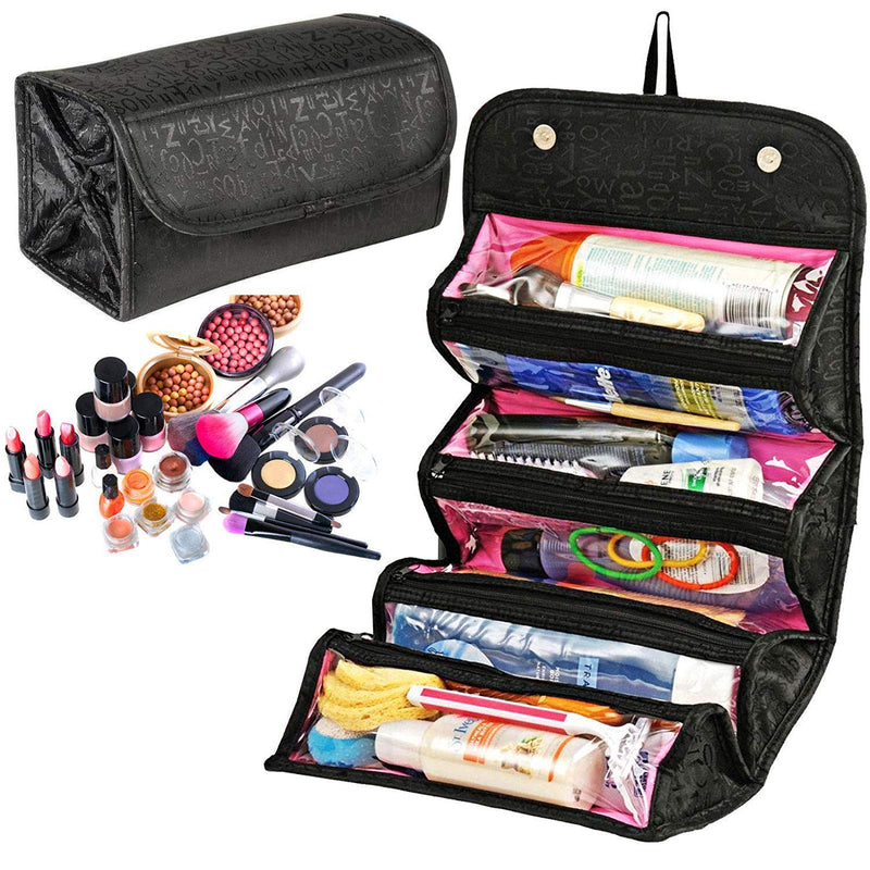 [Australia] - Roll Up Travel Cosmetic Makeup Jewelry Toiletry Bag Organizer Camping Accessories Holder 