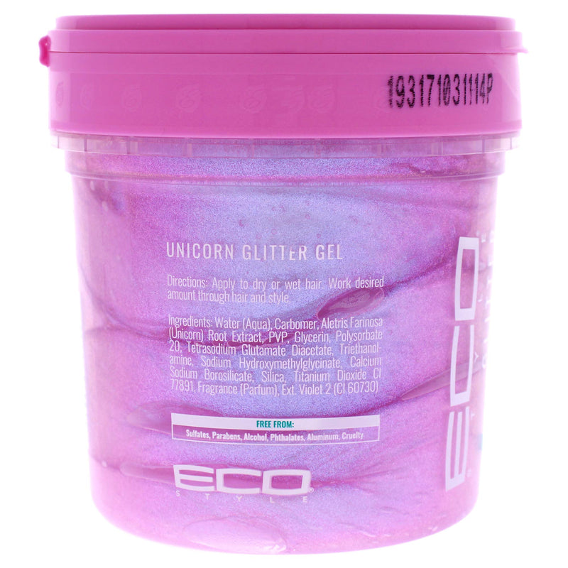 [Australia] - ECOCO Eco Style Unicorn Glitter Gel Adds Sparkle to Hair Provides Legendary Shine Imparts Essential Moisture Lifts Stiff Dry Hair Provides Touchable Hold 16 oz, Blue, 453.5924 gram 
