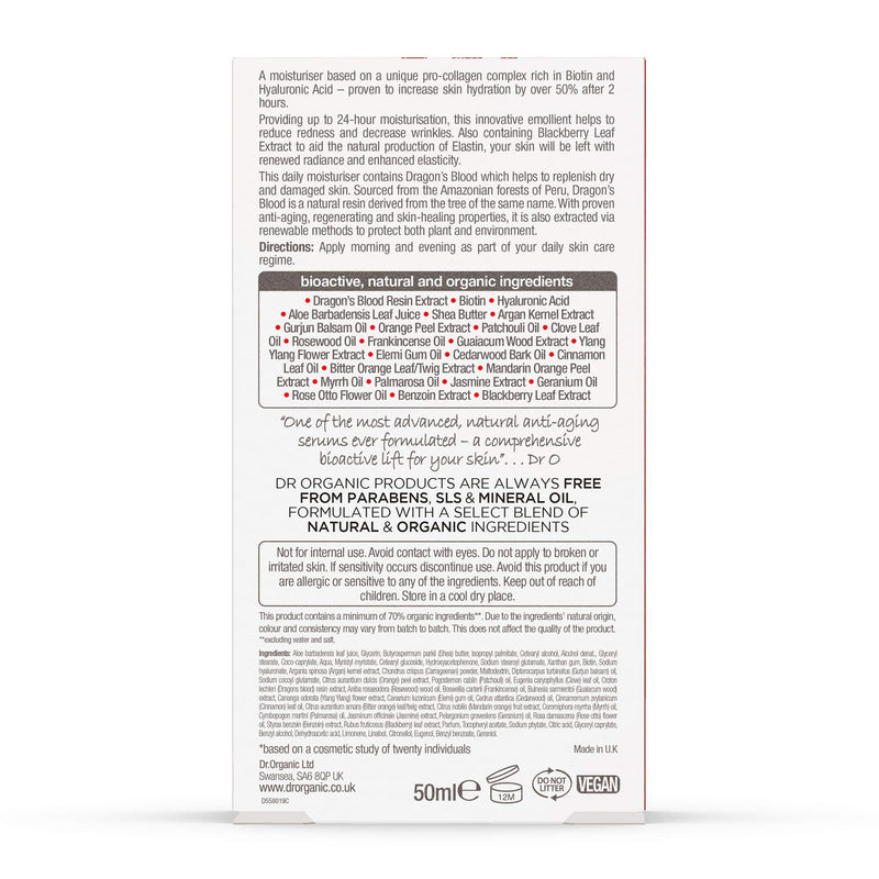 [Australia] - DR ORGANIC Plus Anti-Aging Moisturiser with Dragon's Blood, 50 ml 
