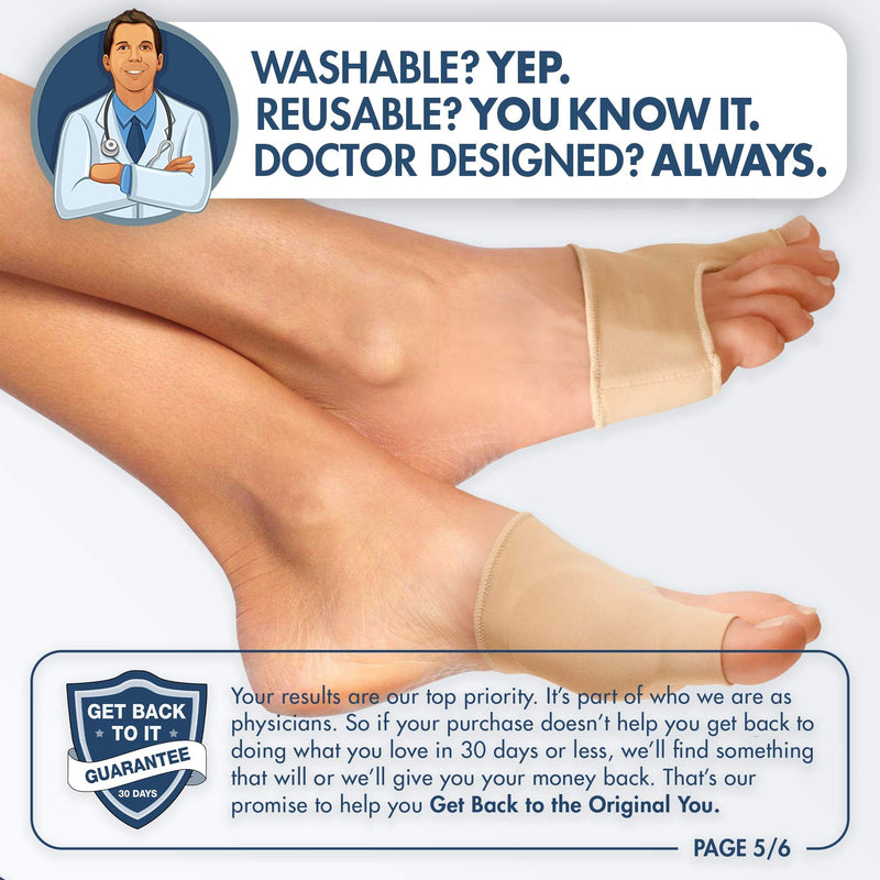 [Australia] - Dr. Frederick's Original Bunion Sleeves - 2 Pieces - Bootie Bunion Cushions - Gel Pad Bunion Relief Guard for Women & Men - Large - W7-14 | M5-13 Large (Pack of 2) 