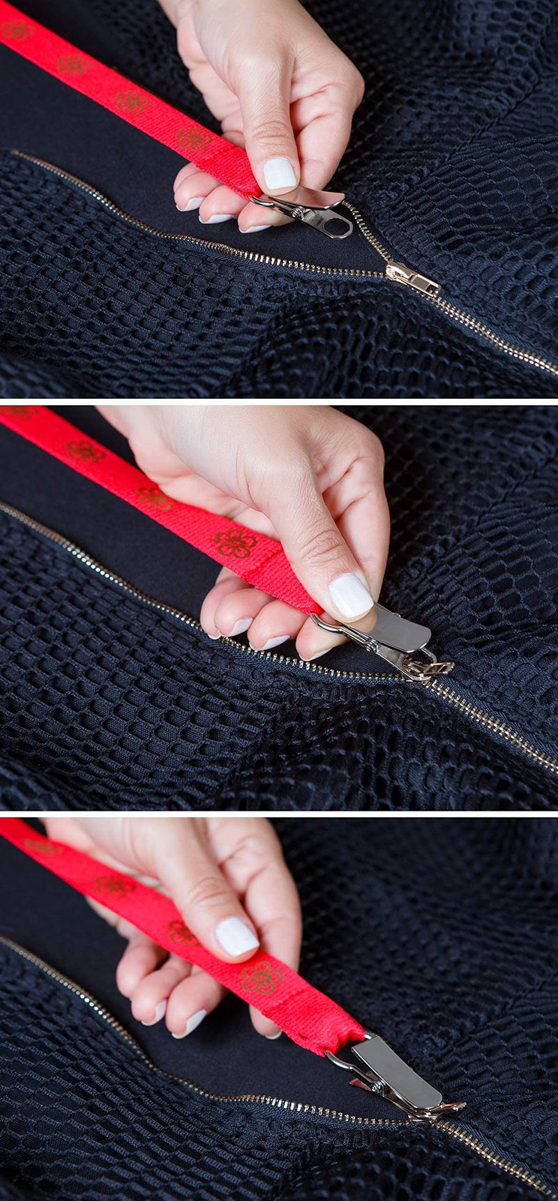 [Australia] - Zipuller, Zipper Pull Dress Zipper Pull Helper, Zipper Assistant, Zipper Aid, Zip up Dresses and Boots, Unique Design Works on Virtually All Zipper Types, Zip up dress by yourself Black N 
